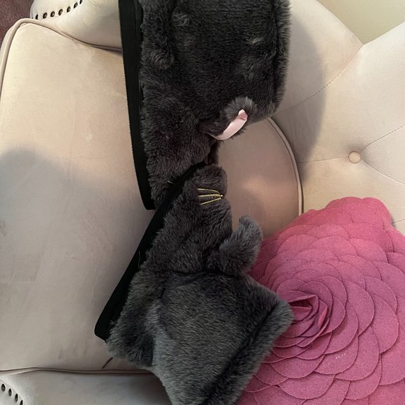 Kate Spade Bethie faux fur Rabbit Bunny Slippers size 8 **PLEASE READ** - Picture 10 of 13